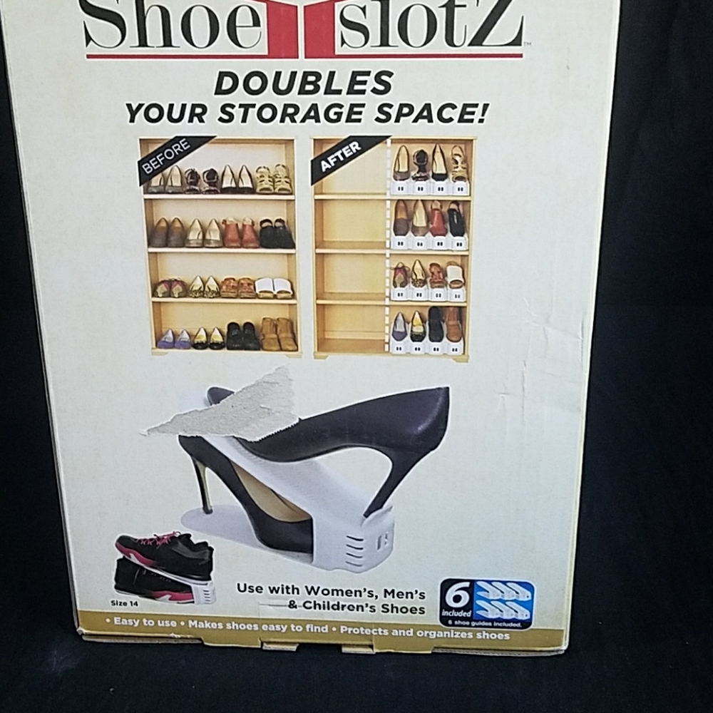 Shoe Slotz Closet Shelf Shoe Storage 6 per Box - Picture 4 of 4